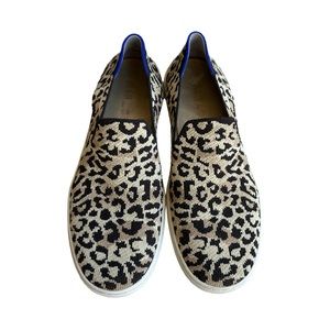 Rothy’s Leopard Desert Cat Camo Slip On Knit Sneakers
